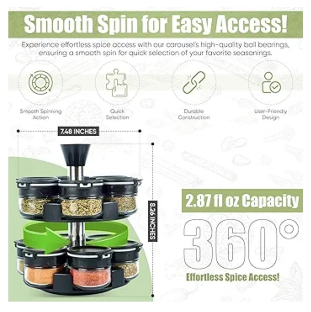 Rotating Spice Rack Organizer - Picture 5 of 7